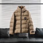 Canada Goose 24FW new logo solid color hooded down jacket unise - Image 3