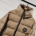 Canada Goose 24FW new logo solid color hooded down jacket unise - Image 9