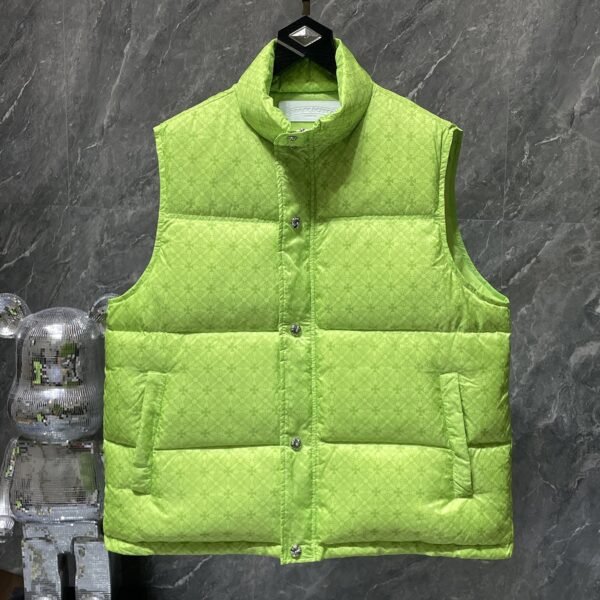 Chrome Hearts Dark Pattern Fluorescent Green Down Vest