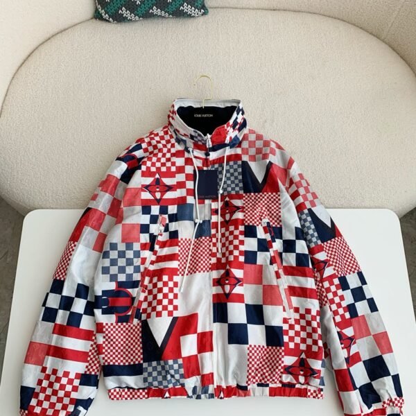 Louis Vuitton SS24 Logo PatchworkMandarin-collar Jacket
