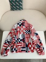Louis Vuitton SS24 Logo PatchworkMandarin-collar Jacket - Image 2
