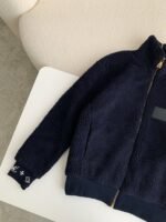 Louis Vuitton Embossed leather patch longsleeve fleece jacket - Image 10