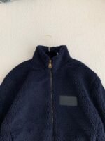 Louis Vuitton Embossed leather patch longsleeve fleece jacket - Image 8