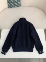 Louis Vuitton Embossed leather patch longsleeve fleece jacket - Image 3