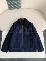 Louis Vuitton Ss25 Zippered open-and-closed spliced turn-down collar jacket