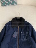 Louis Vuitton Ss25 Zippered open-and-closed spliced turn-down collar jacket - Image 14