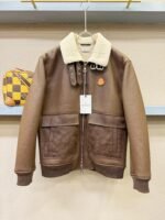 Moncler 2024 new 100% imported leather coat
