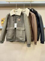 Moncler 2024 new 100% imported leather coat - Image 10