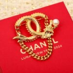 Chanel Year of the Dragon VIC Vintage Brooch - Image 3