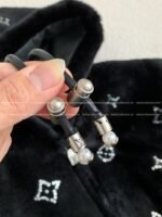 Louis Vuitton Ss25 Logo Embroidered WoolHooded Zipper jacket - Image 7