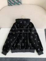 Louis Vuitton Ss25 Logo Embroidered WoolHooded Zipper jacket - Image 3