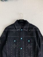 LV turquoise rivet denim jacket - Image 12