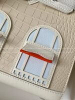 Hermes Limited Edition Birkin 25cm purehandmade beeswax thread sewn matteAmerican crocodile leather togo calfskin - Image 21