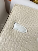 Hermes Limited Edition Birkin 25cm purehandmade beeswax thread sewn matteAmerican crocodile leather togo calfskin - Image 16