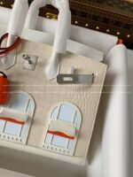 Hermes Limited Edition Birkin 25cm purehandmade beeswax thread sewn matteAmerican crocodile leather togo calfskin - Image 10