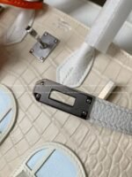 Hermes Limited Edition Birkin 25cm purehandmade beeswax thread sewn matteAmerican crocodile leather togo calfskin - Image 8