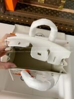 Hermes Limited Edition Birkin 25cm purehandmade beeswax thread sewn matteAmerican crocodile leather togo calfskin - Image 7