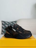 FENDl leather casual low-top shoes