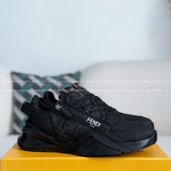 FENDl leather casual low-top shoes