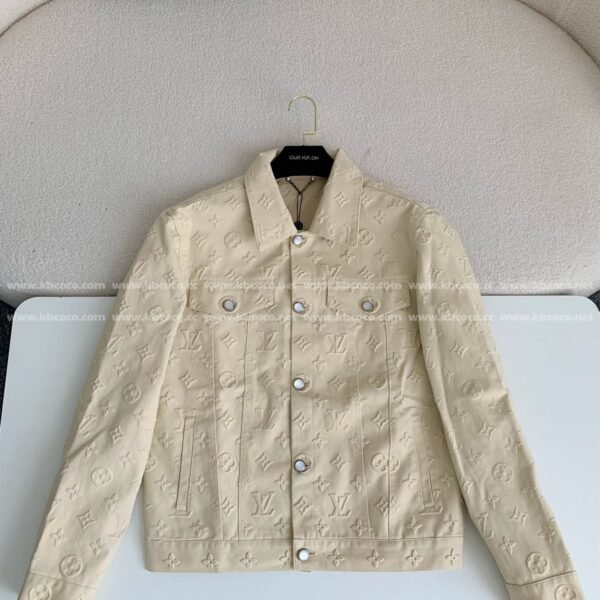 Louis Vuitton Full-print cotton jacquardcollarless jacket