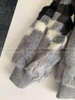 Louis Vuitton Skiing Series FW24 Black AndWhite Check Hooded Fleece Jacket - Image 7