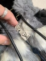 Louis Vuitton Skiing Series FW24 Black AndWhite Check Hooded Fleece Jacket - Image 6