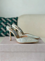 Jimmy Choo/Saeda 100 Lady Crystal Chain Heels JC