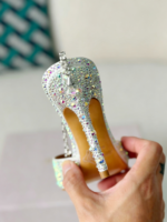 Jimmy Choo/Saeda 100 Lady Crystal Chain Heels JC - Image 9
