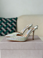 Jimmy Choo/Saeda 100 Lady Crystal Chain Heels JC - Image 2
