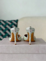 Jimmy Choo/Saeda 100 Lady Crystal Chain Heels JC - Image 3