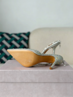 Jimmy Choo/Saeda 100 Lady Crystal Chain Heels JC - Image 5