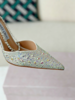 Jimmy Choo/Saeda 100 Lady Crystal Chain Heels JC - Image 8
