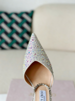 Jimmy Choo/Saeda 100 Lady Crystal Chain Heels JC - Image 6