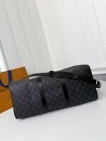 New Louis Vuitton KEEPALL BANDOULIÈRE50 black check travel bag N14202 - Image 9