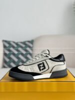 FENDl Leather Casual Plimsoll Shoes - Image 9