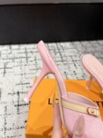 Takashi Murakami x LOUIS VUITTON 25/6AM square toe open toe high heels Heel height: 7.6cm - Image 5