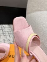 Takashi Murakami x LOUIS VUITTON 25/6AM square toe open toe high heels Heel height: 7.6cm - Image 4