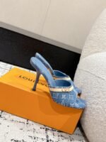 Takashi Murakami x LOUIS VUITTON 25/6AM square toe open toe high heels Heel height: 7.6cm - Image 10