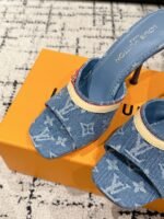 Takashi Murakami x LOUIS VUITTON 25/6AM square toe open toe high heels Heel height: 7.6cm - Image 3