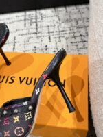 Takashi Murakami x LOUIS VUITTON 25/6AM square toe open toe high heels Heel height: 7.6cm - Image 8