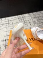 Takashi Murakami x LOUIS VUITTON 25/6AM square toe open toe high heels Heel height: 7.6cm - Image 4