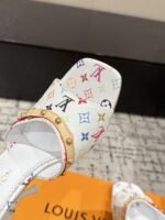 Takashi Murakami x LOUIS VUITTON 25/6AM square toe open toe high heels Heel height: 7.6cm - Image 3