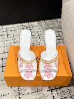 Takashi Murakami x LOUIS VUITTON 25/6AM square toe open toe high heels Heel height: 7.6cm - Image 2