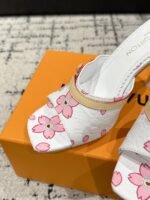 Takashi Murakami x LOUIS VUITTON 25/6AM square toe open toe high heels Heel height: 7.6cm - Image 7