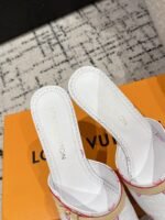 Takashi Murakami x LOUIS VUITTON 25/6AM square toe open toe high heels Heel height: 7.6cm - Image 6