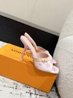 Takashi Murakami x LOUIS VUITTON 25/6AM square toe open toe high heels Heel height: 7.6cm - Image 10