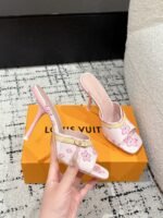 Takashi Murakami x LOUIS VUITTON 25/6AM square toe open toe high heels Heel height: 7.6cm