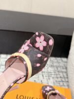 Takashi Murakami x LOUIS VUITTON 25/6AM square toe open toe high heels Heel height: 7.6cm - Image 10