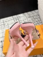 Takashi Murakami x LOUIS VUITTON 25/6AM square toe open toe high heels Heel height: 7.6cm - Image 9