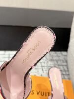 Takashi Murakami x LOUIS VUITTON 25/6AM square toe open toe high heels Heel height: 7.6cm - Image 7